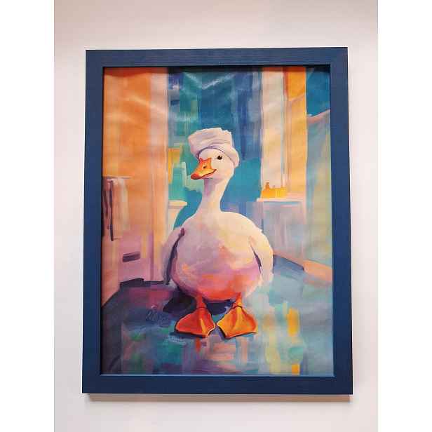 Rámeček borovicový modrý 70x100 na fotografii klasický Dřevo boho B1