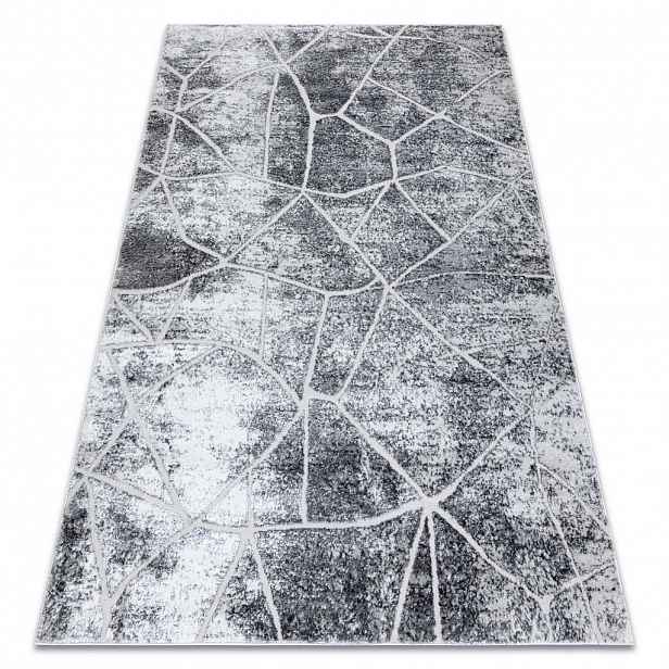 rugsX MODERNÍ MEFE koberec 2783 Mramor - Strukturální, dvě úrovně rouna šedá 160/220 cm