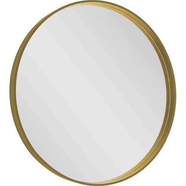Sapho Notion - Zrcadlo v rámu, průměr 80 cm, matná zlatá NT800G