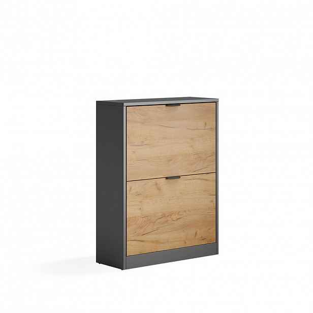 Vicco BOTNÍK NA BOTY Gizmo, Zlatý mocný dub/Antracit, 59 x 77.6 cm se 2 přihrádkami