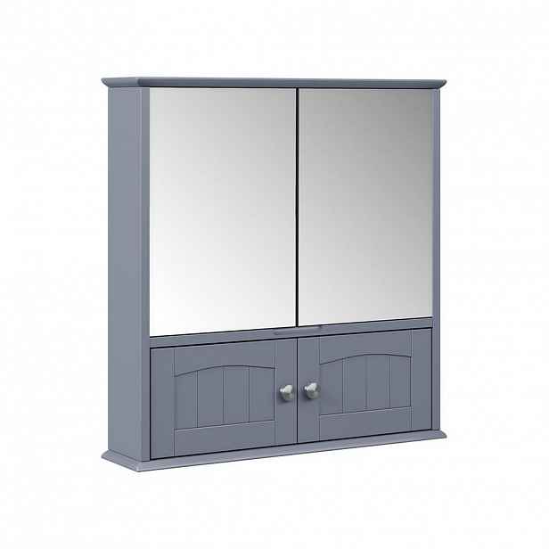 Vicco KOUPELNOVÁ ZRCADLOVÁ SKŘÍŇKA Bianco Šedá 56 x 58 cm
