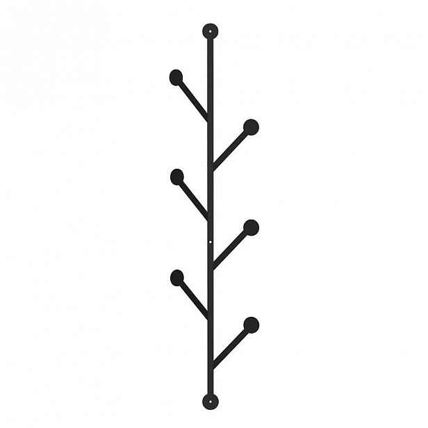 Černý kovový nástěnný věšák Branch