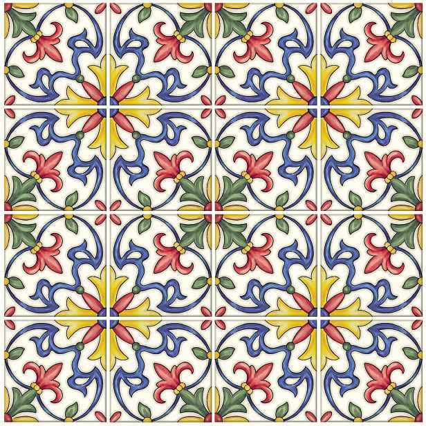 InHome Backsplash dlaždice Tuscan Tile 6,35 x 6,35 cm, vícebarevné