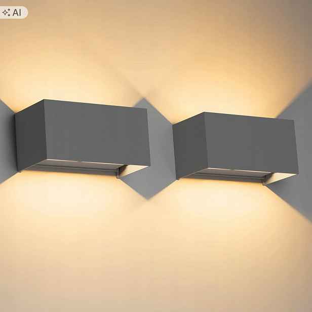 Klighten 2 ks venkovních svítidel 24W IP65 s nastavitelným úhlem tepla 3000K