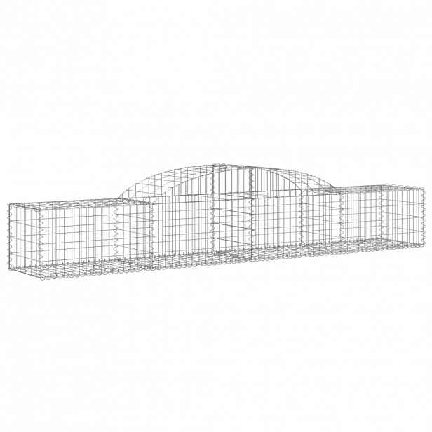 vidaXL Klenutý gabionový koš 300 x 50 x 40/60 cm pozinkované železo