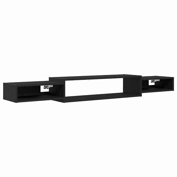 vidaXL Nástěnná TV skříň Nástěnná montáž Černý dub 180 x 28 x 21 cm