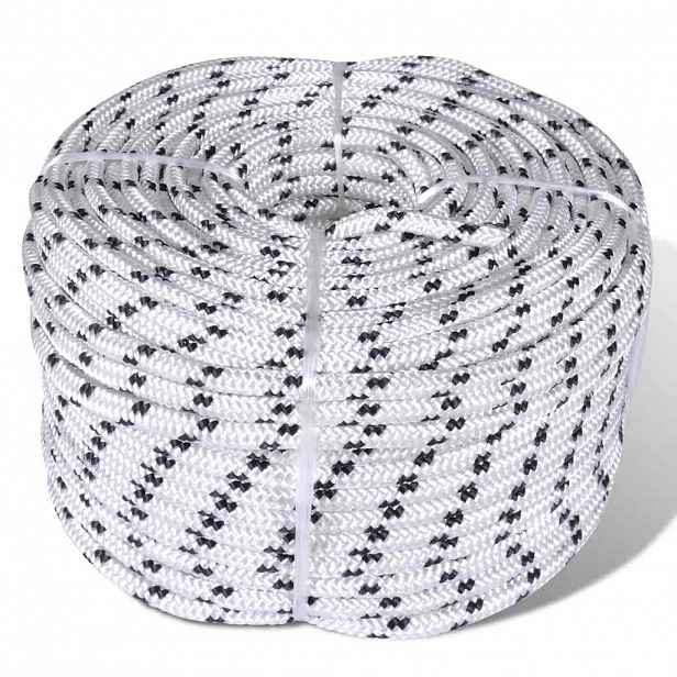 vidaXL Splétané lodní lano polyester 14 mm x 50 m