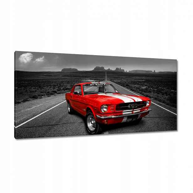 Obrazy 115x55 Červený Ford Mustang Usa