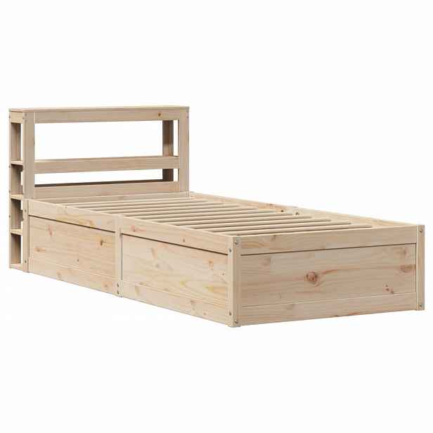 vidaXL Rám postele s čelem 90 x 190 cm masivní borovice