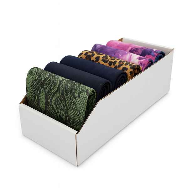 KARTON PAK Úložné boxy na oblečení, organizéry do skříně BÍLÝ KARTON 20 x 47 cm