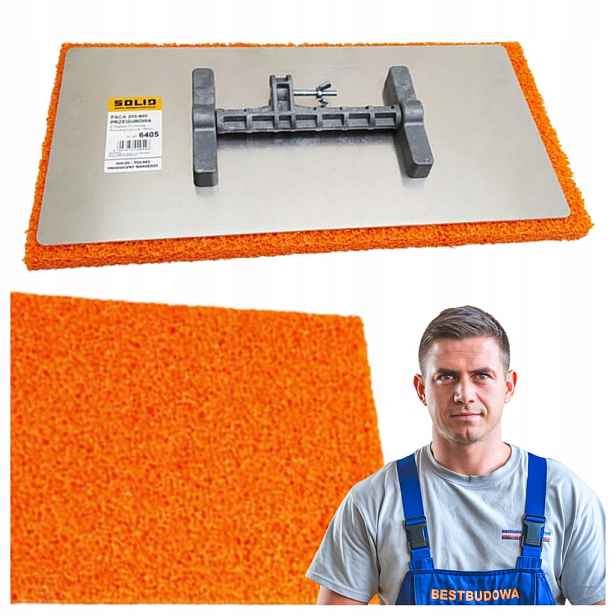 Paca s houbičkou na mokré hladítko 200 x 400 mm Solid