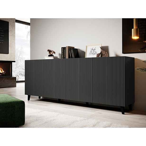 Designová komoda s dvířky HAER 2 - antracitová