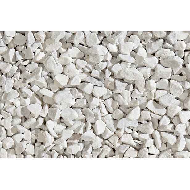 Kamenivo okrasné DEKSTONE Bianco Carrara drtě a šterky 3/5 mm 25 kg