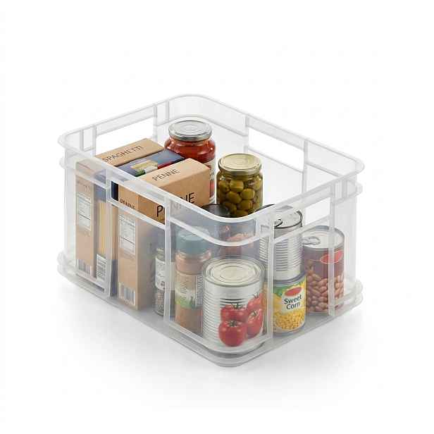 Keeeper Úložný box pro domácnost i dílnu, BRUNO M, 16L, 35 x 27 x 21 cm, transparentní
