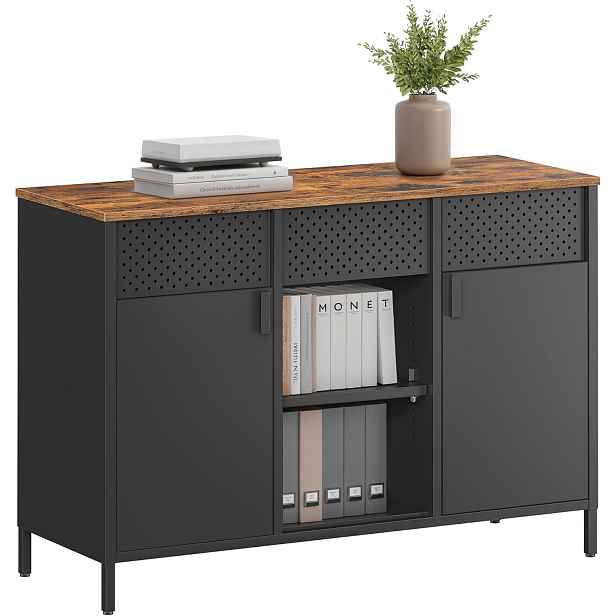 SONGMICS Komoda Vasagle Teduo 110 cm černá/hnědá