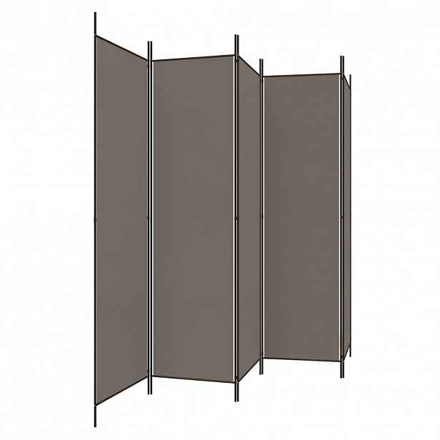 vidaXL 5dílný paraván antracitový 250x200 cm textil