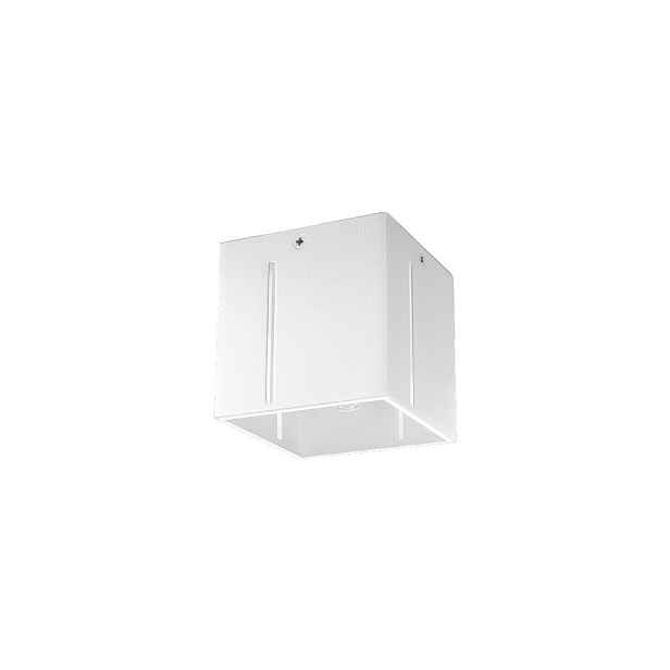 Bílé stropní svítidlo s kovovým stínidlem 10x10 cm Pax – Sollux