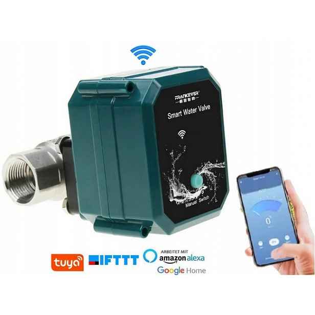 Elektroventil Kulový Bezpečnostní Ventil Tuya Smart WiFi Voda 15 DN20 DN25