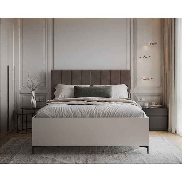 FDM Postel Sierra se zvedacím roštem Trinity hnědá/bílá, velikost 180x200