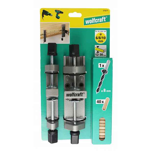 Šablona pro kolíkové spoje, pro prkna 12-30mm 40 kolíků Wolfcraft