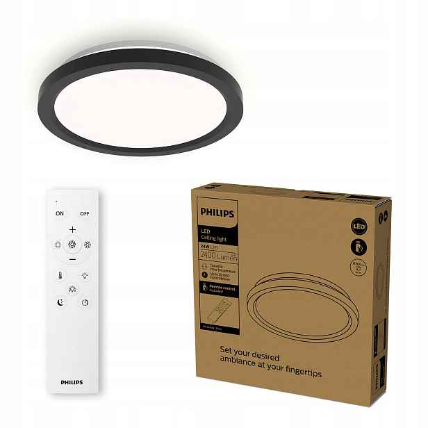 Stropní Svítidlo Stropní Svítidlo Led 24W 2400lm 4000/6500/2700K Cct Pilot Aio Philips
