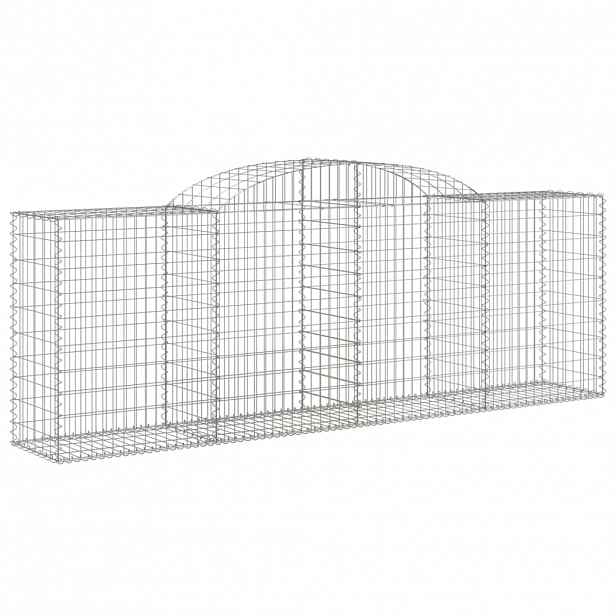 vidaXL Klenutý gabionový koš 300 x 50 x 100/120 cm pozinkované železo