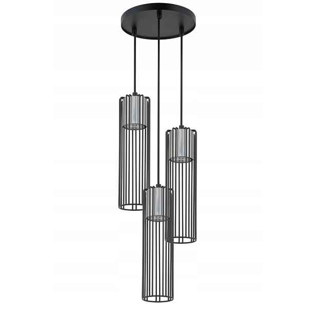 Industriální závěsná lampa Fobia 3xGU10 černá stříbrná Sigma Lighting
