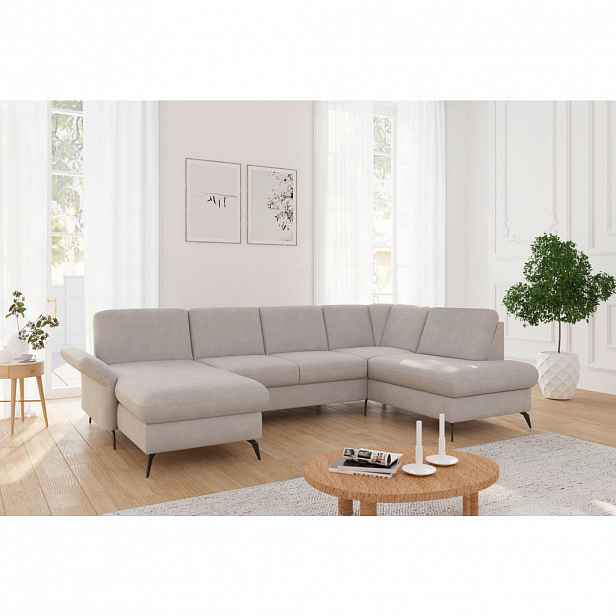 Sit & More SEDACÍ SOUPRAVA, textil, šedobéžová