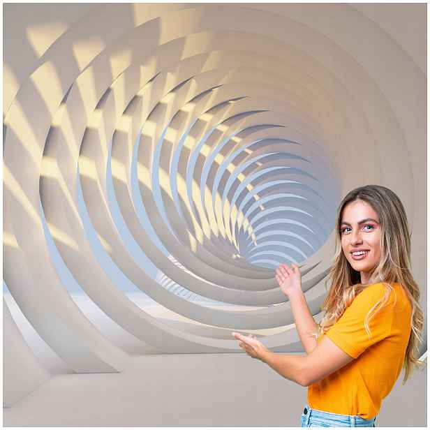 Fototapeta 3D Tunel Chodba Abstrakce 294x260 TUN04W