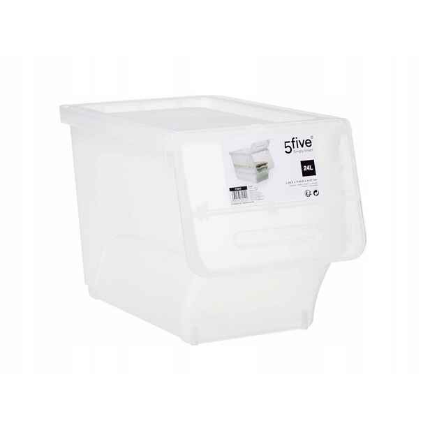 Úložný box na oblečení, 24 L, bílý
