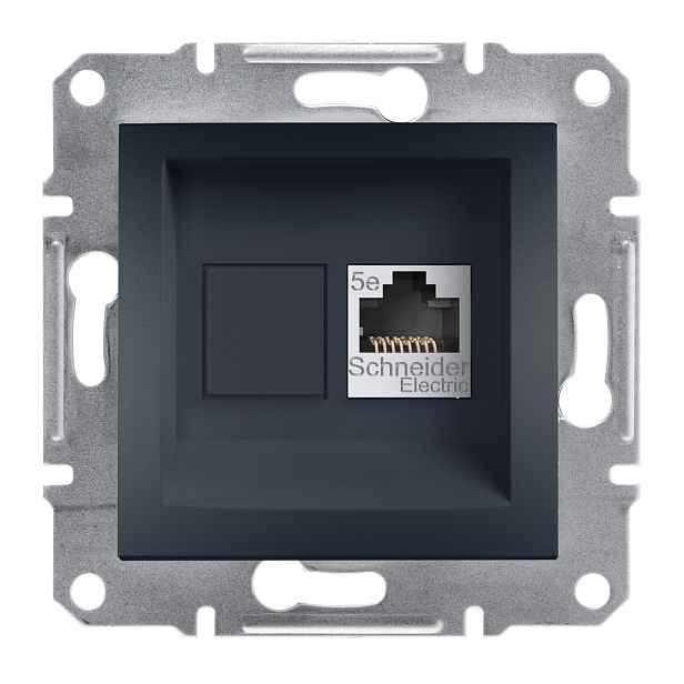 Zásuvka datová Schneider Asfora CAT5e 1× RJ45 UTP nestíněná antracit