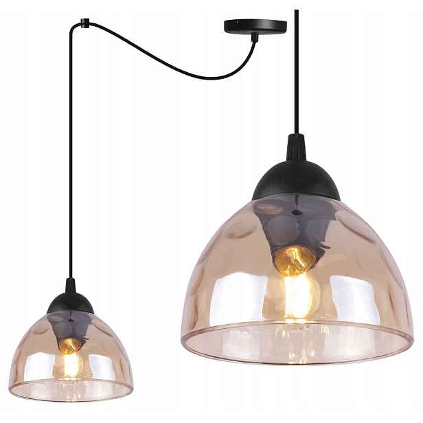Závěsná Stropní Lampa Lustr Mísa Pavouk Skleněná Medová Lampička Do Kuchyně