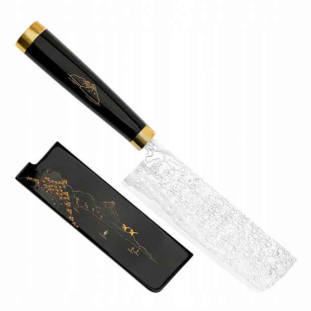 Takeshi Saji Art Fuji Unique Kuty R-2 Japonský Nůž Nakiri 17 cm a Saya
