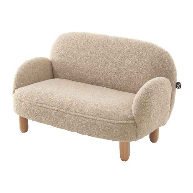 Béžová dětská pohovka z textilie bouclé 89 cm Rocky – Vipack