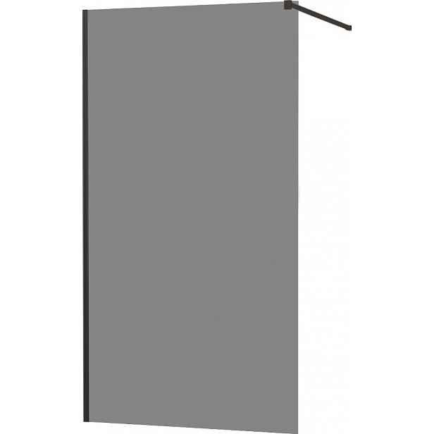 MEXEN - KIOTO Sprchová zástěna WALK-IN 100x200 cm 8 mm, černá, kouřové sklo 800-100-101-70-40