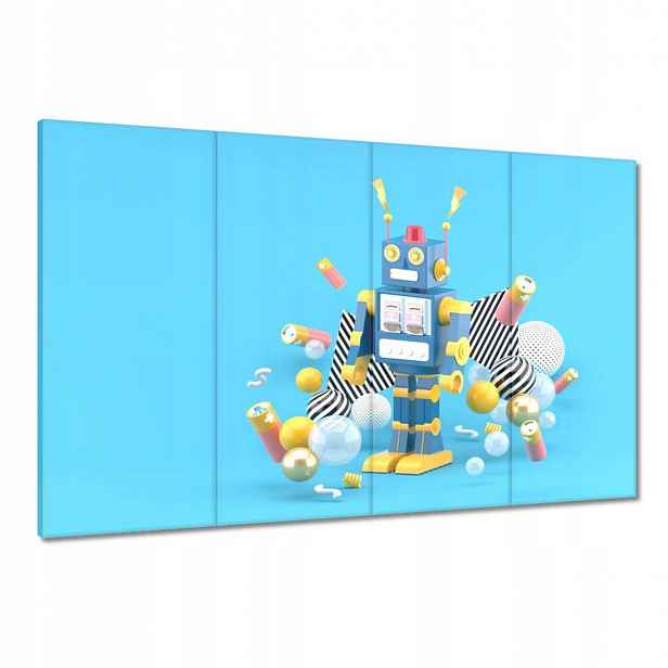Obrazy 120x80 Modrý robotický robot