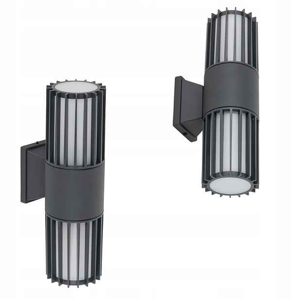 Fasádní nástěnná lampa Ribo Gray šedá IP54 2*E27 Tk Lighting