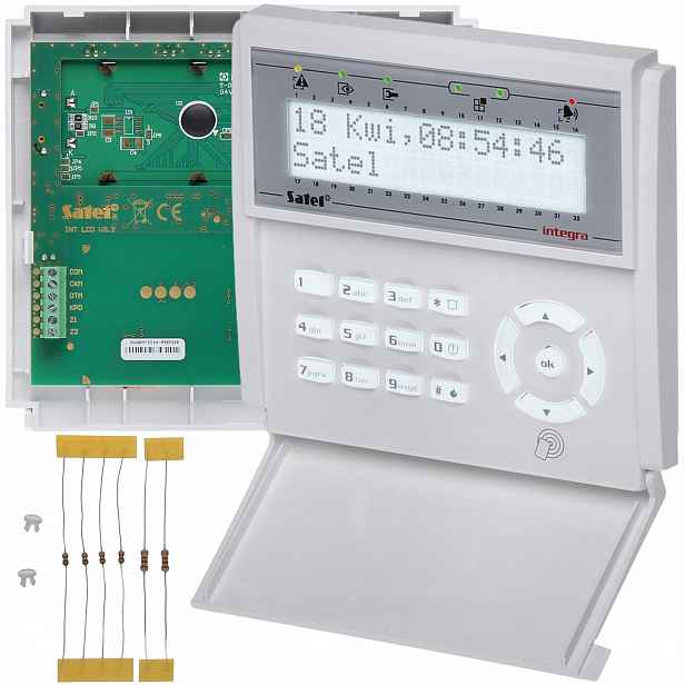 LCD klávesnice Satel Int-klcdr-w s Rfid čtečkou 125 kHz