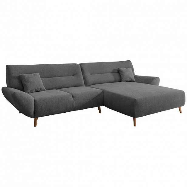 MID.YOU ROHOVÁ SEDAČKA, dřevo, textil, antracitová