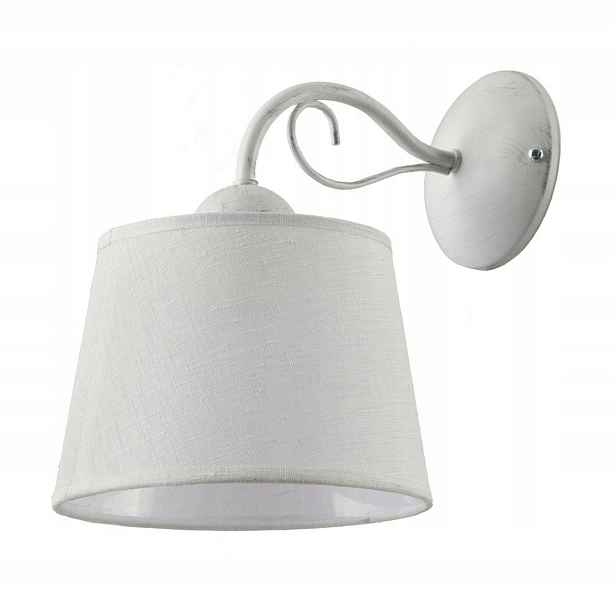 Nástěnné svítidlo Kamelia Bílý Abažur 1xE27 Nástěnná lampa do obývacího pokoje Kabinet