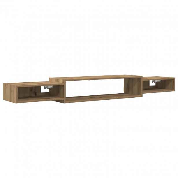 vidaXL Nástěnná TV skříň Nástěnná montáž Dub artisan 180 x 28 x 21 cm