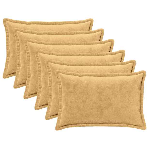 vidaXL Povlak na polštář 6 pcs HOUTEN Taupe 50 x 80 cm Flanel