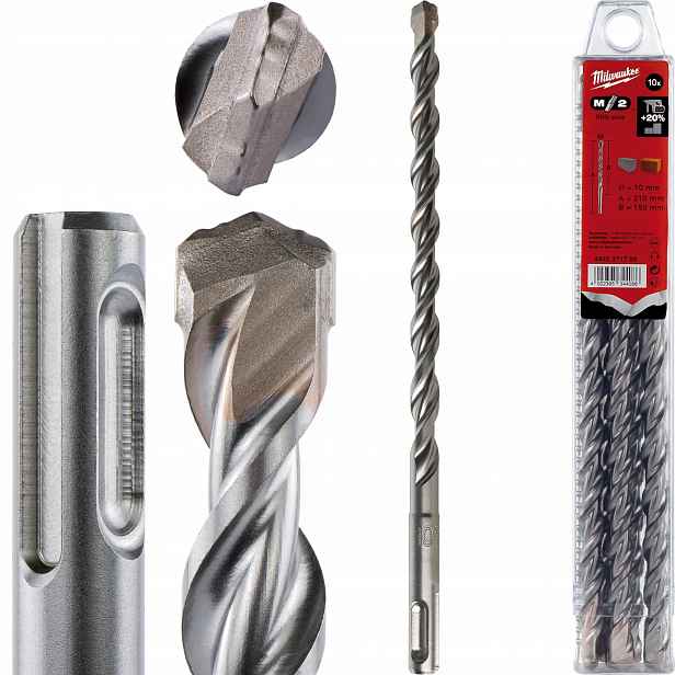 Vrtáky betonu Sds Plus 10 x 150/210 mm 10 ks Milwaukee M2