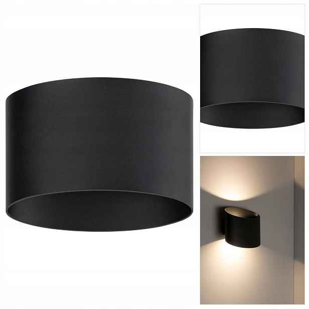Černé nástěnné svítidlo Verto Led IP54 moderní pro terasu Tk Lighting