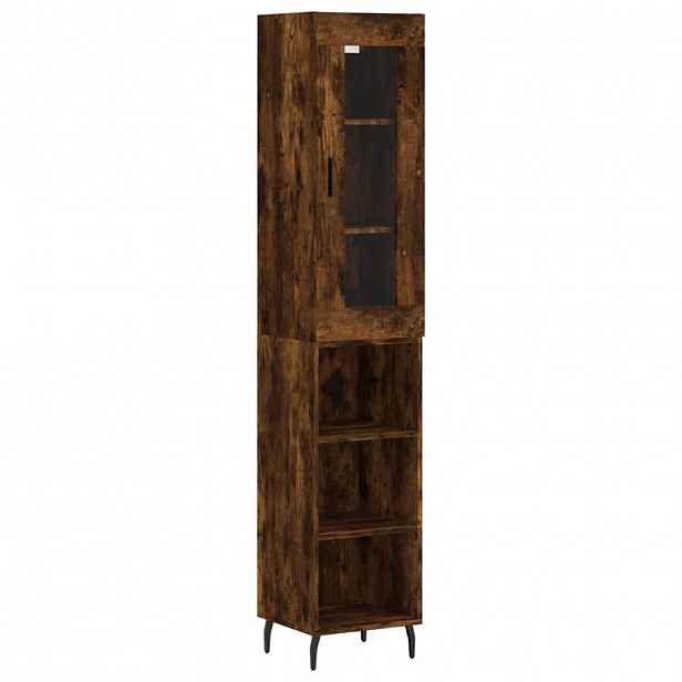 vidaXL Skříň highboard kouřový dub 34,5 x 34 x 180 cm kompozitní dřevo