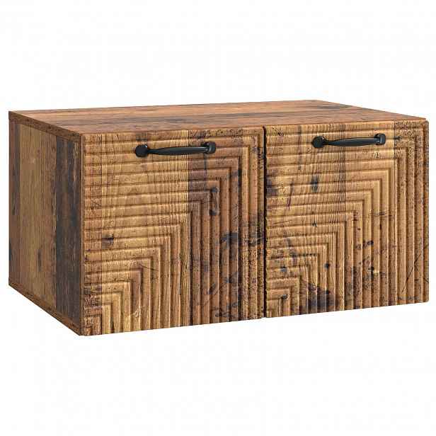 vidaXL Nástěnná TV skříň Nástěnný Staré dřevo 59,5 x 41 x 30 cm
