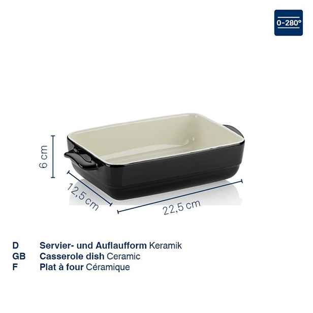 KELA Zapékací mísa keramická MALIN 32 x 19 cm šedá KL-15292