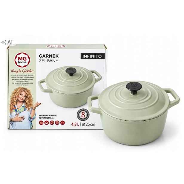 Mg Home Hrnec litinový pekáč Infinito 25 cm 4,8 l, indukce 614