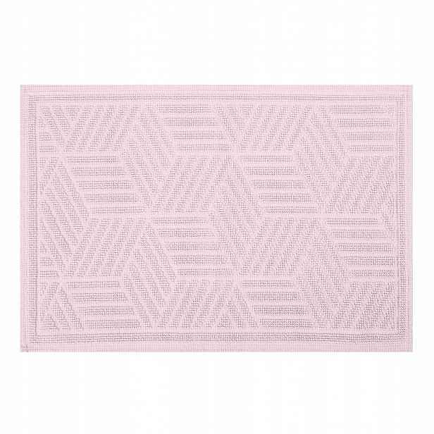 Spirella koupelnová předložka Cubo, světle růžová, bavlna, 50 x 80 cm
