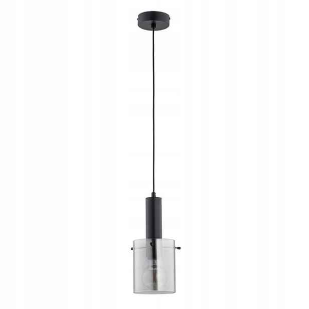 Závěsná lampa Alfa Celia skleněné stínítko moderní černá 1xE27 15W